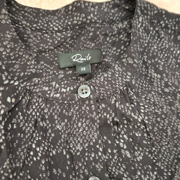 Rails Eloise Slate Python Button Down Blouse - Picture 4 of 5